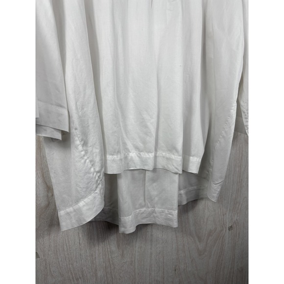 Soft Surroundings White Cotton Tunic Top 1X Oversized Lagenlook Boho Chic - Picture 5 of 6